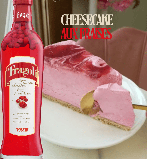 Cheesecake with Fragolì Wild Strawberry Liqueur